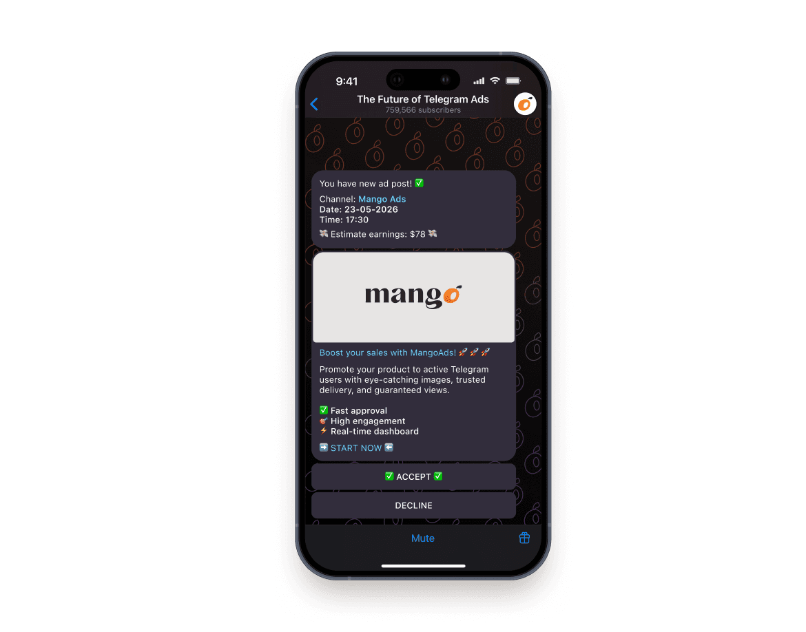 Start launch MangoAds