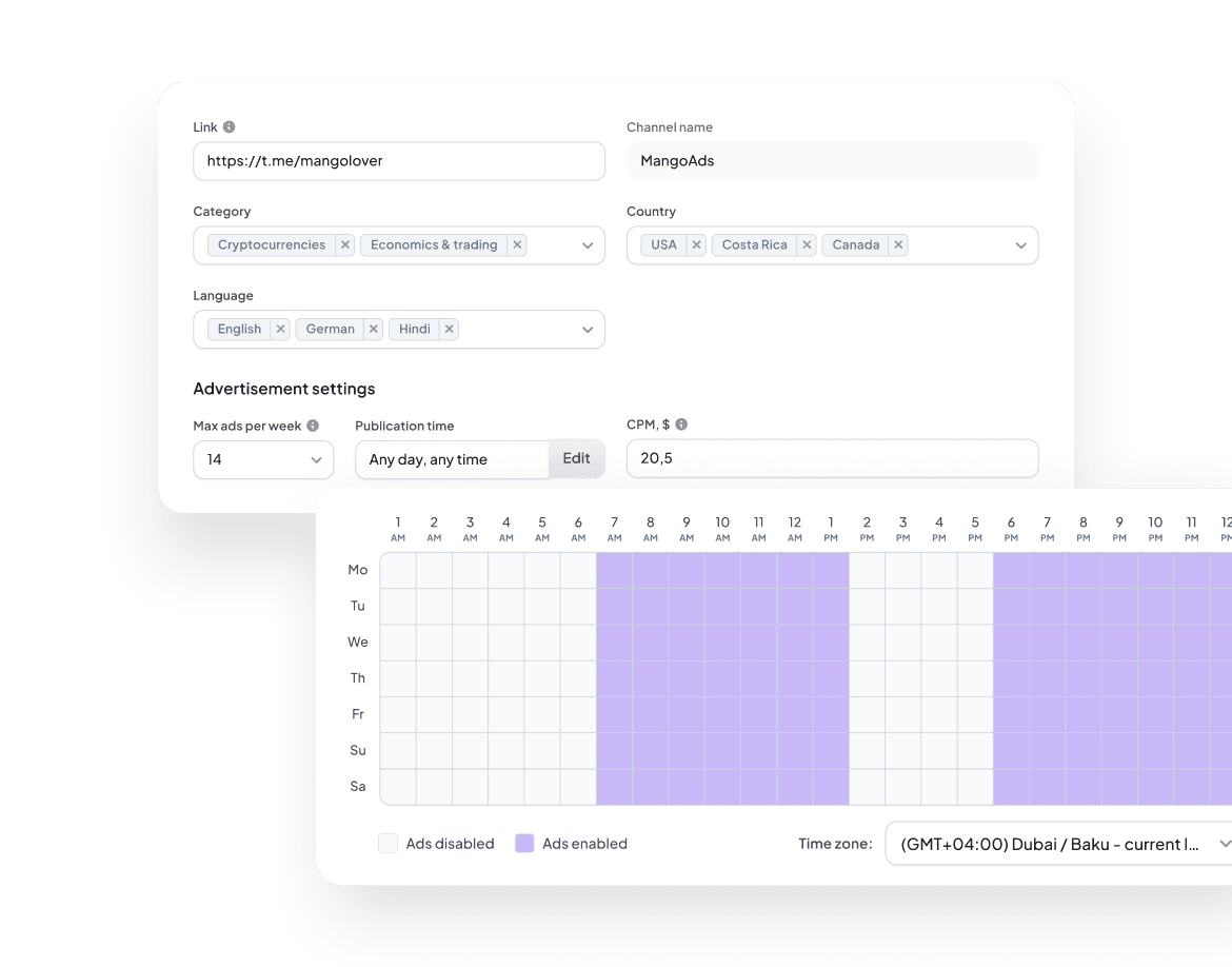 Start launch MangoAds