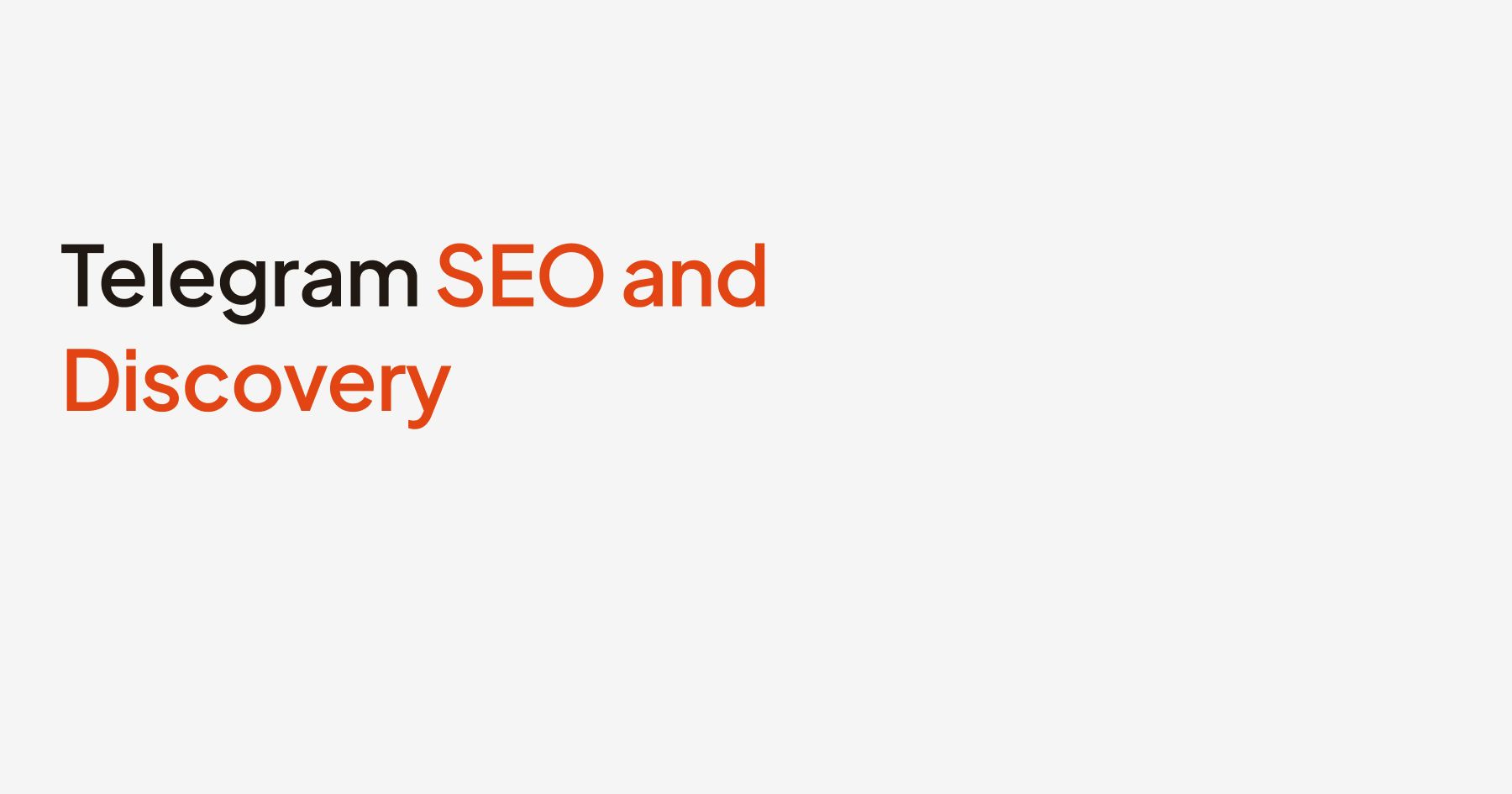 Telegram SEO and Discovery
