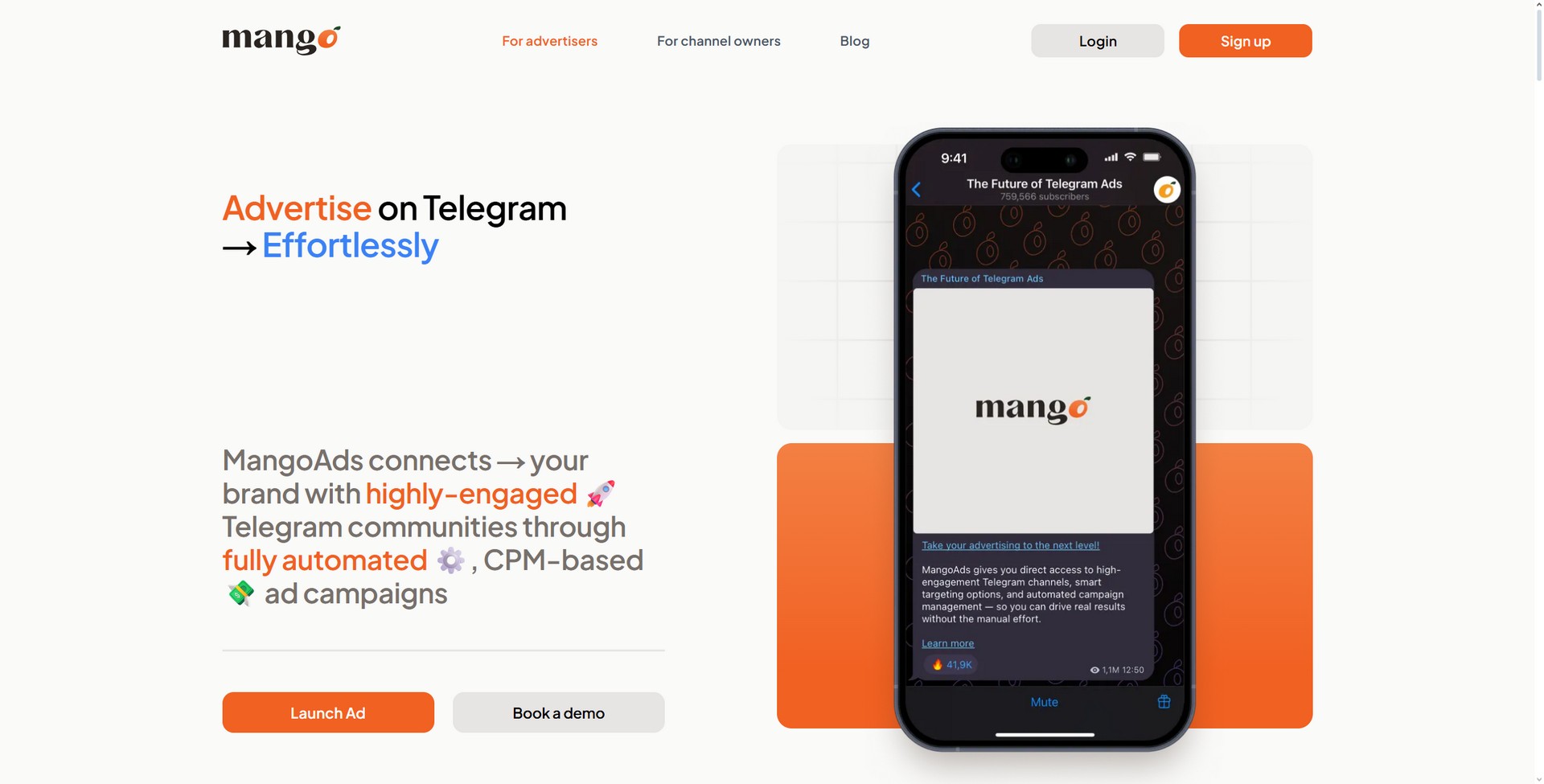 Snapshot mangoads.com