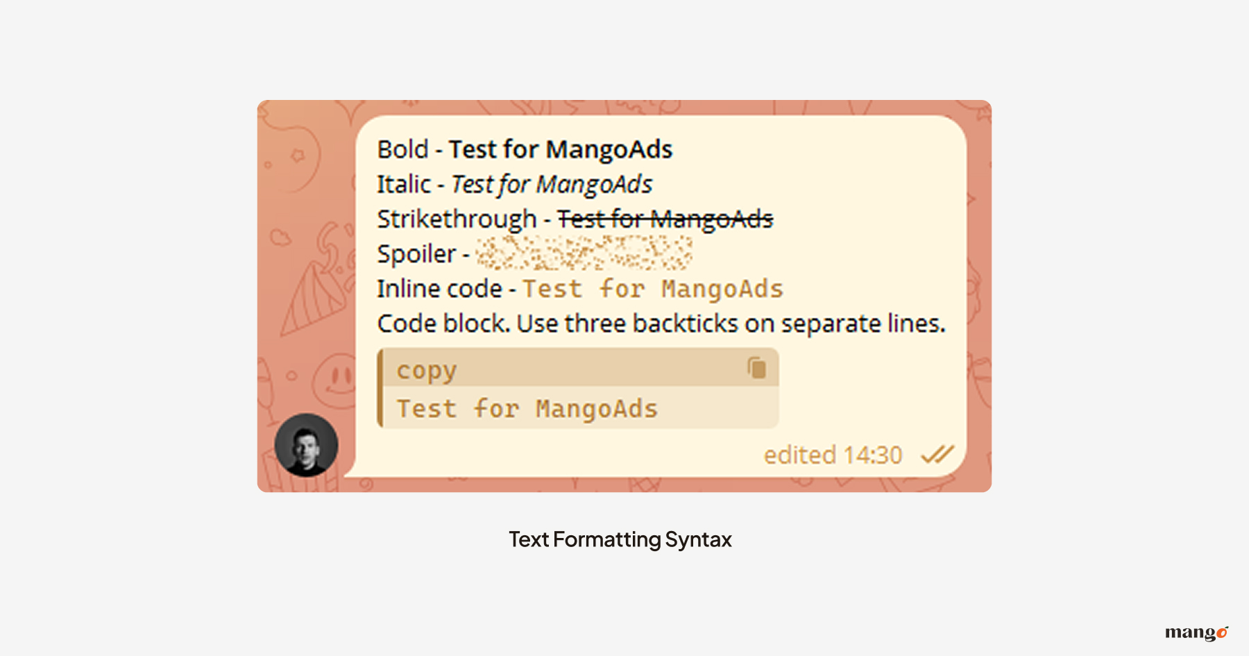 text formatting syntax